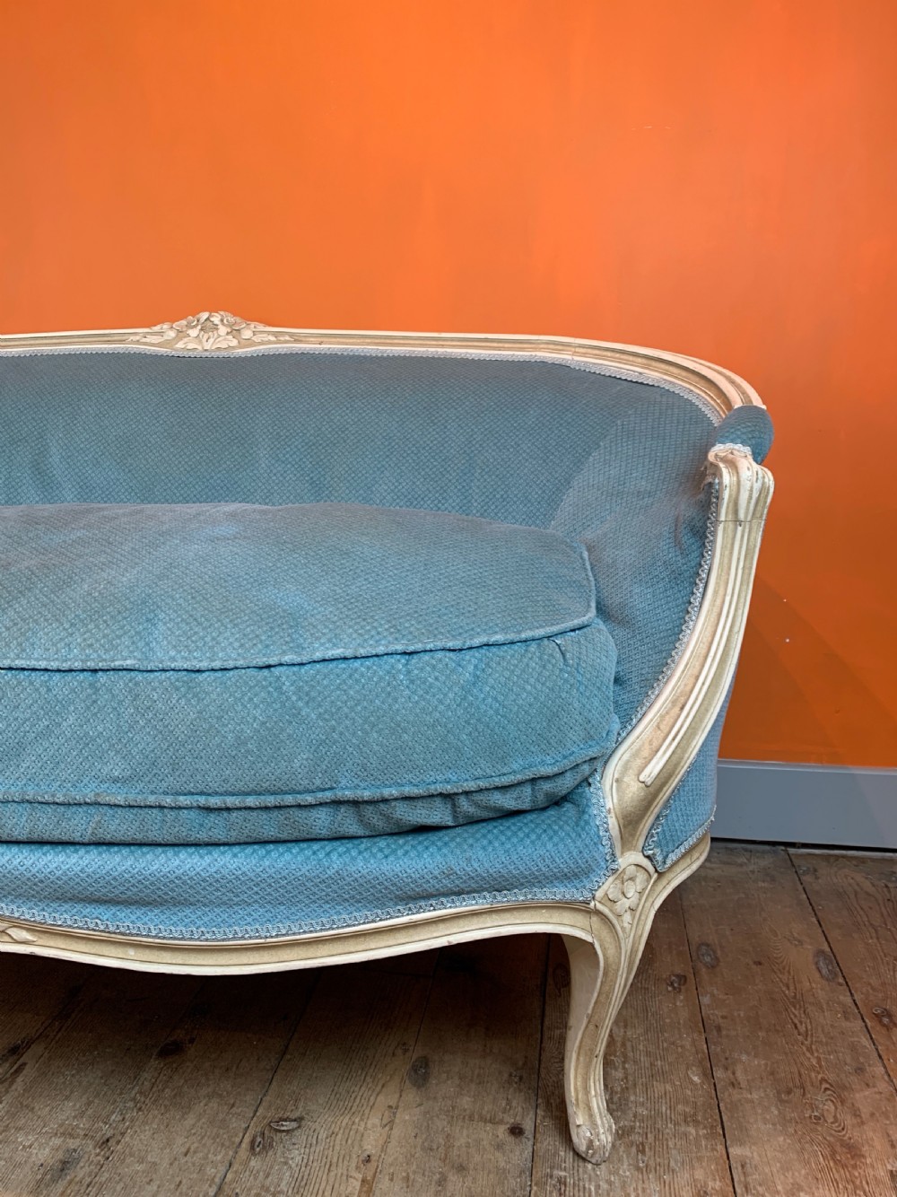French Louis XV revival painted two seat sofa View III