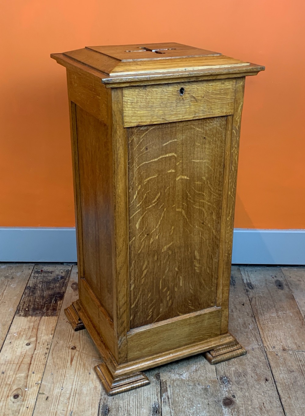 Oak ecclesiastical oak collection box