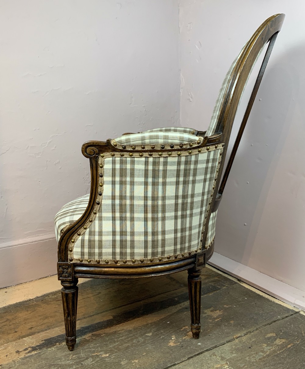 Antique French bergere tub armchair View IV