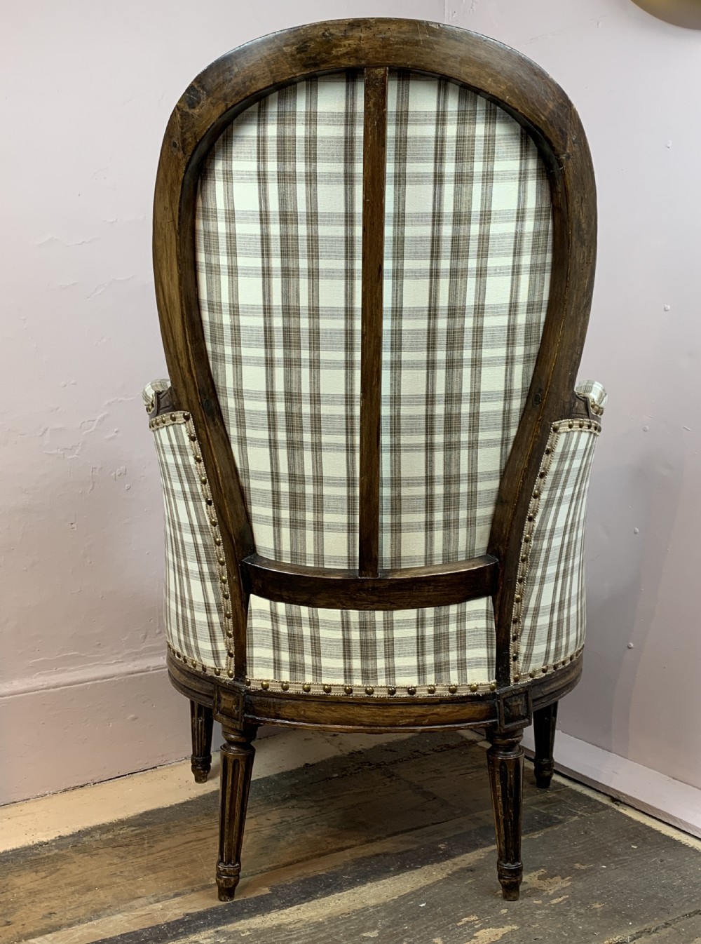 Antique French bergere tub armchair View VI