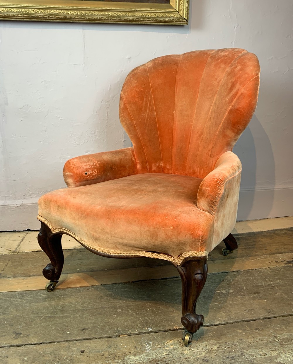 Victorian fan back armchair