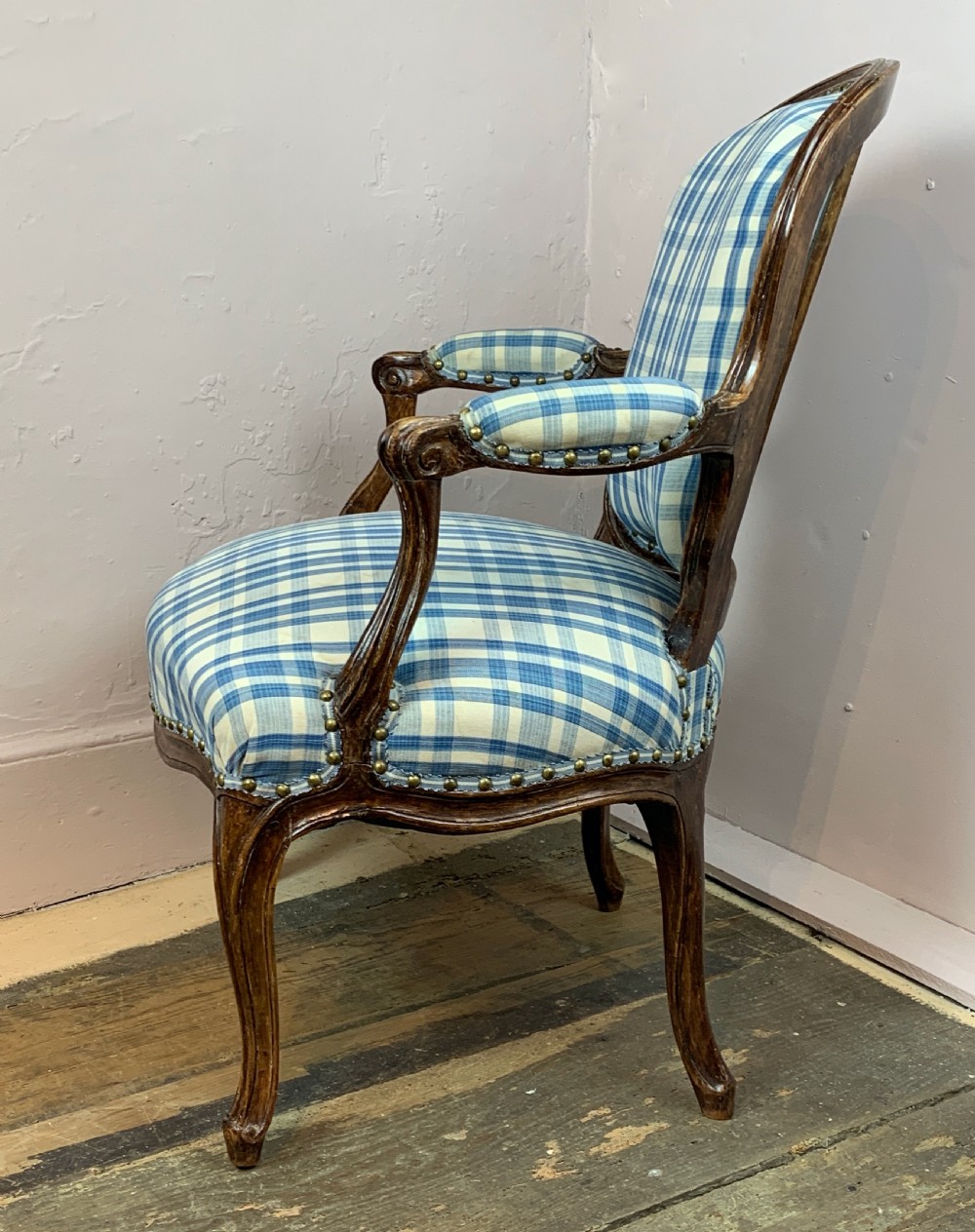 19th Century French Louis XV style fauteuil armchair View V