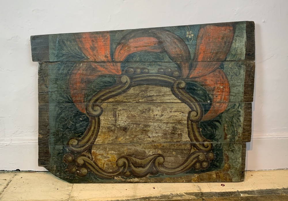 Italian 18th century trompe l'oeil painted panel