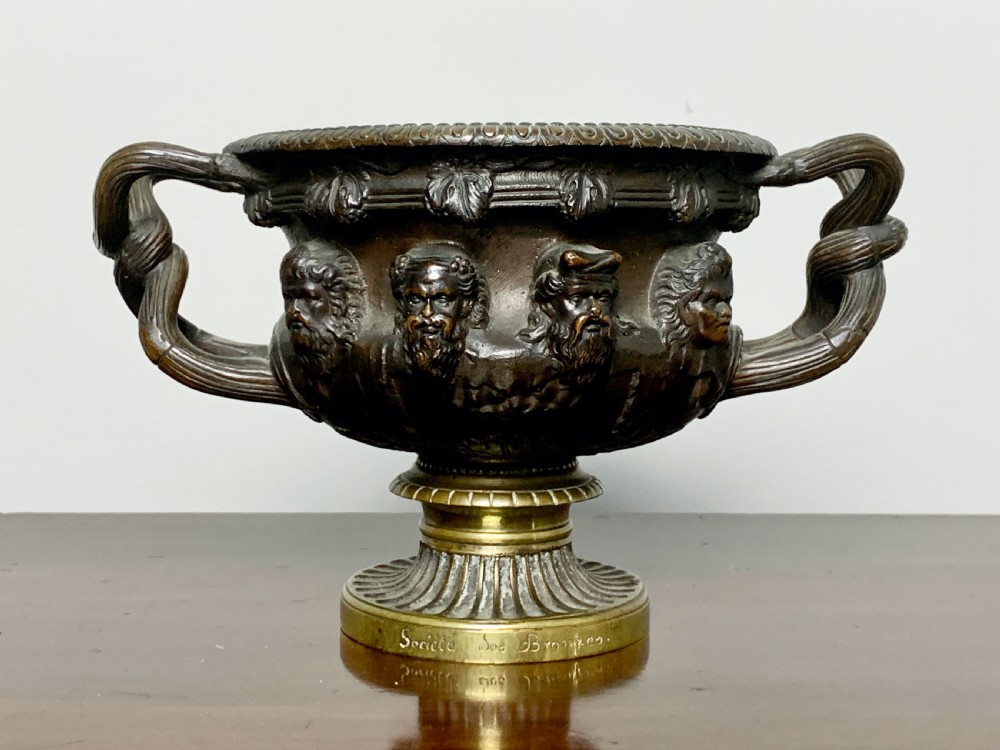 After the Antique bronze Grand Tour model of the Albani Vase