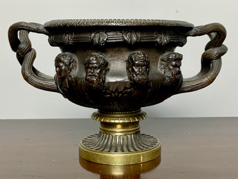 After the Antique bronze Grand Tour model of the Albani Vase View VI