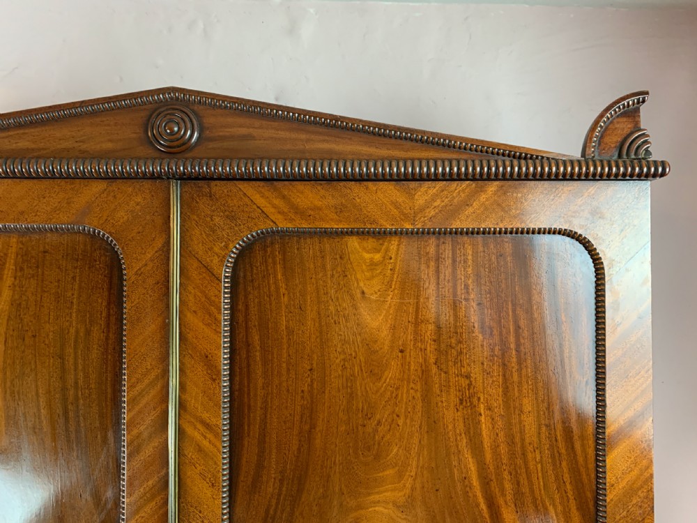 Regency mahogany secretaire cabinet of architectural form View V