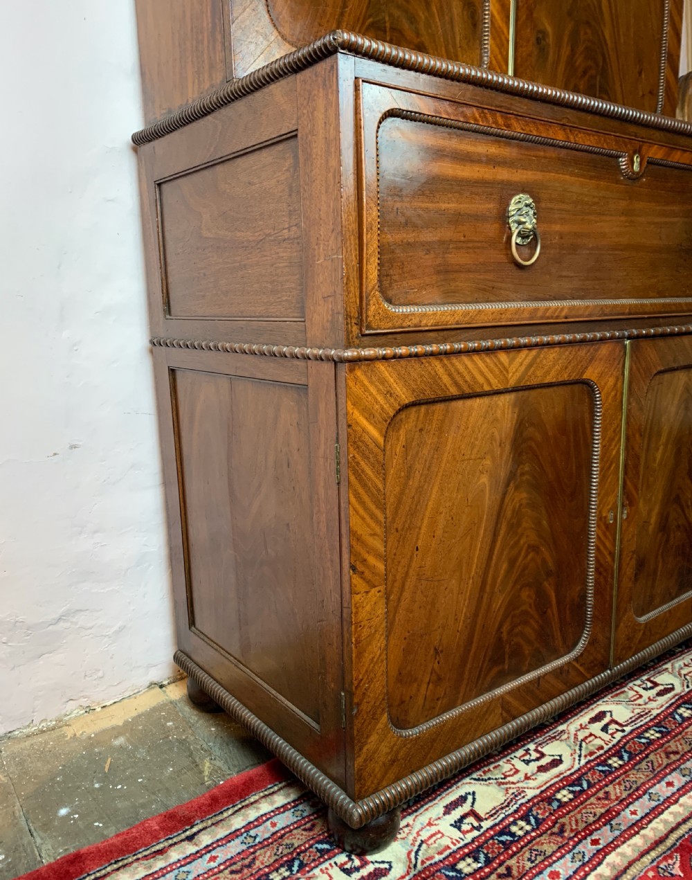 Regency mahogany secretaire cabinet of architectural form View XII