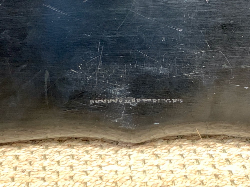 Victorian Jennens & Bettridge papier mache tray upon later faux bamboo stand View XII