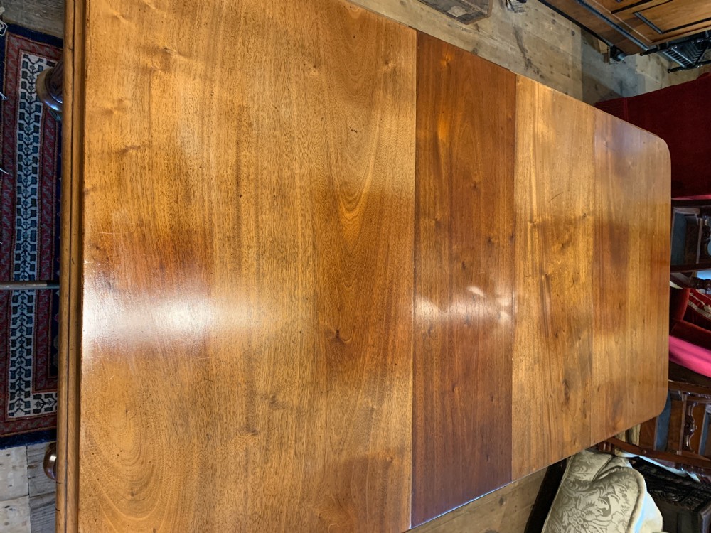 Victorian mahogany extending dining table with 2 additional leaves View IX