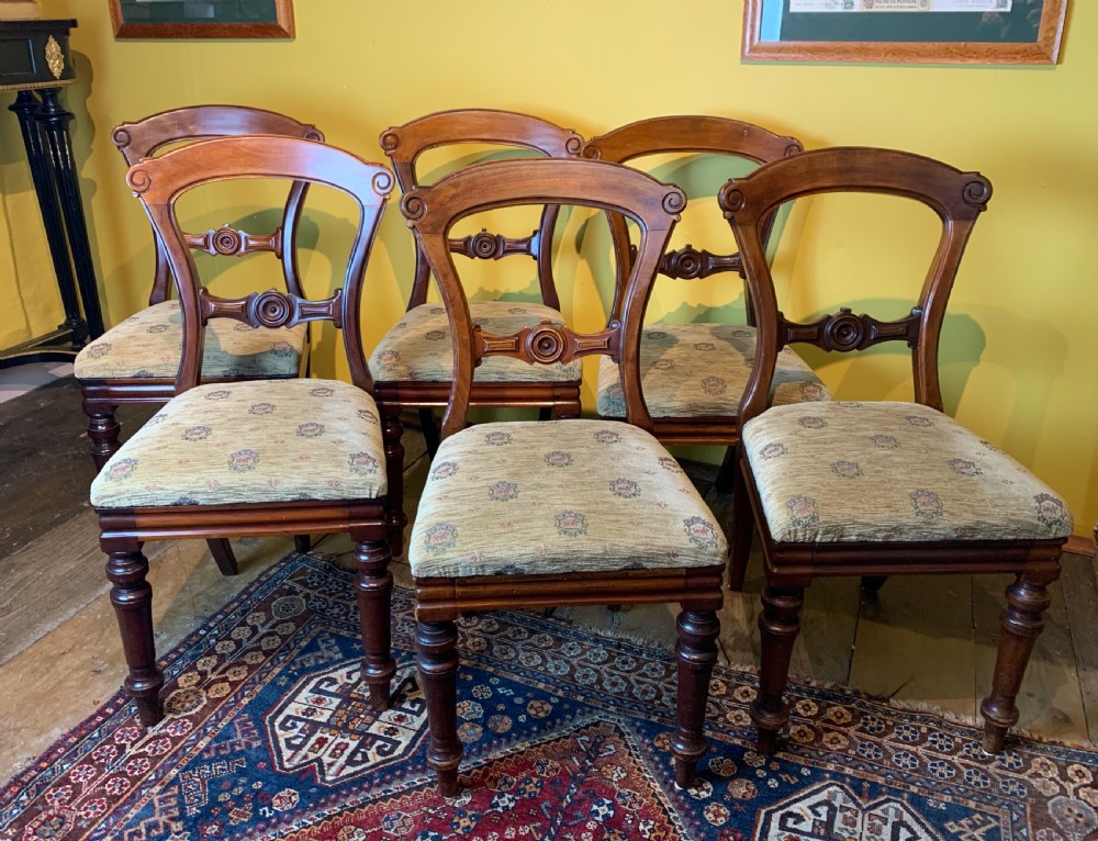 Set of six Victorian mahogany patent dining chairs by James Reilly of Manchester circa 1870