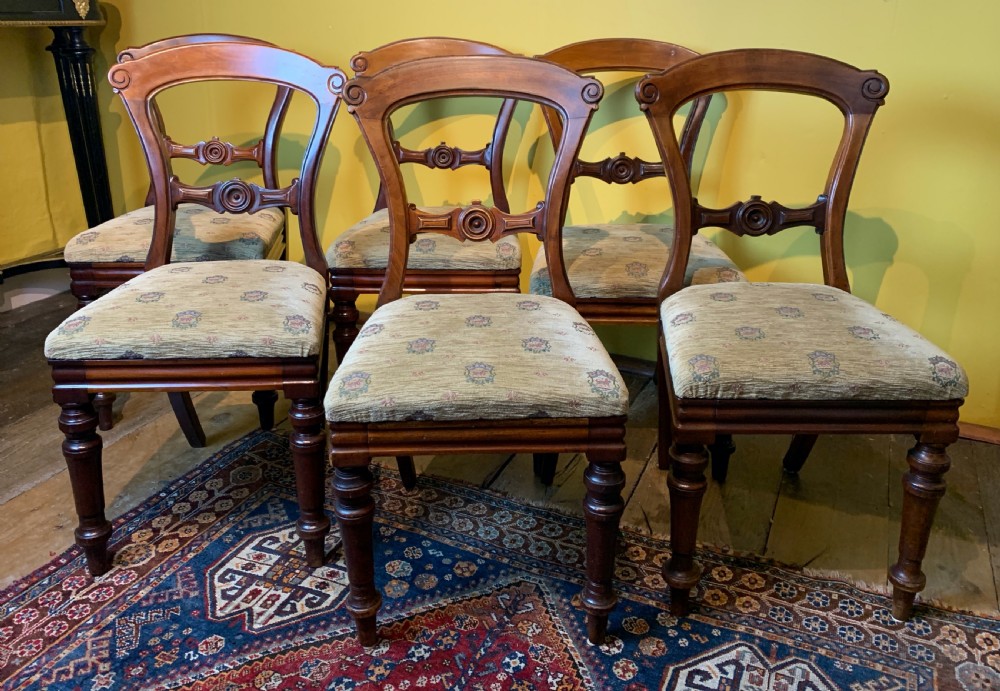 Set of six Victorian mahogany patent dining chairs by James Reilly of Manchester circa 1870 View II