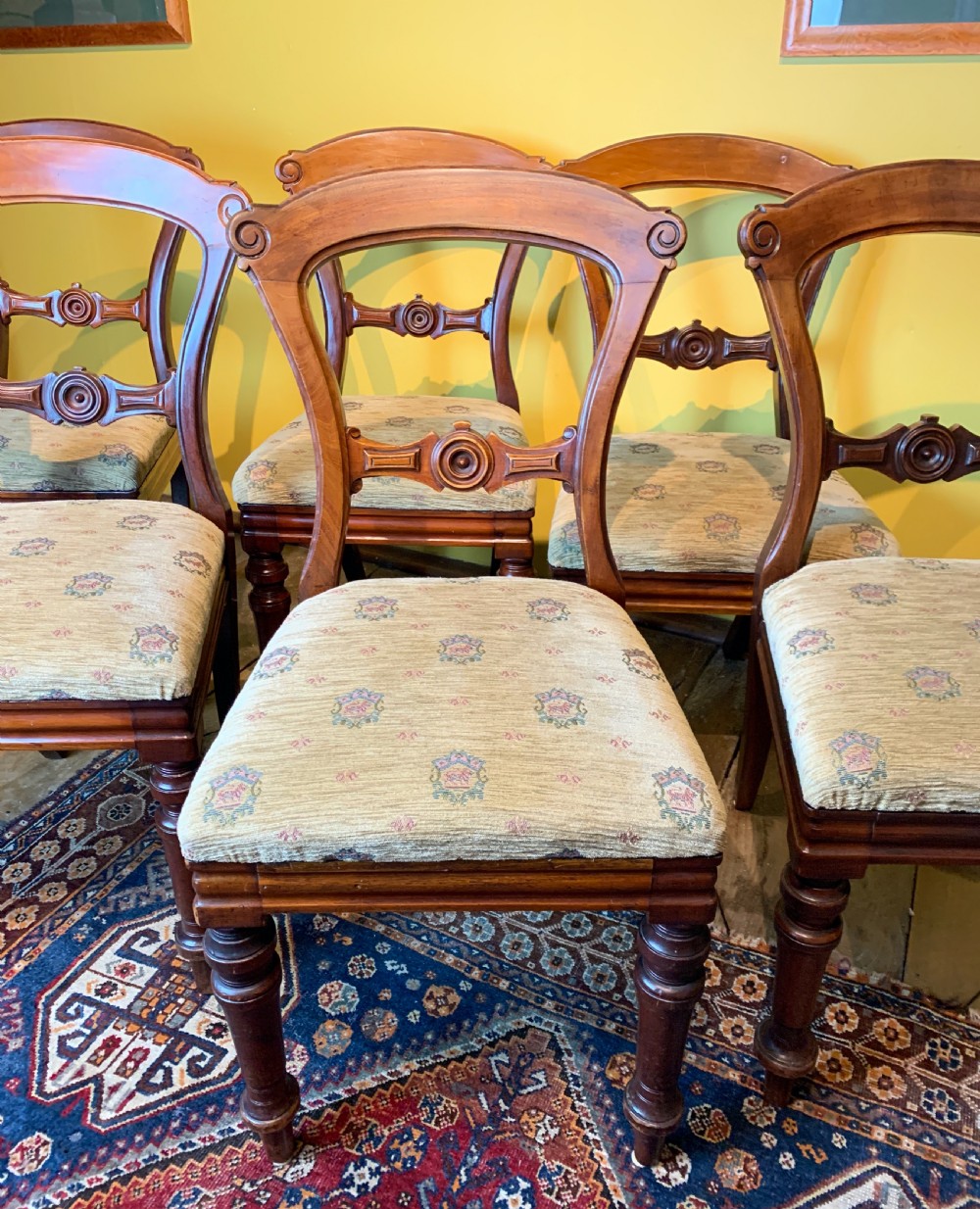 Set of six Victorian mahogany patent dining chairs by James Reilly of Manchester circa 1870 View III