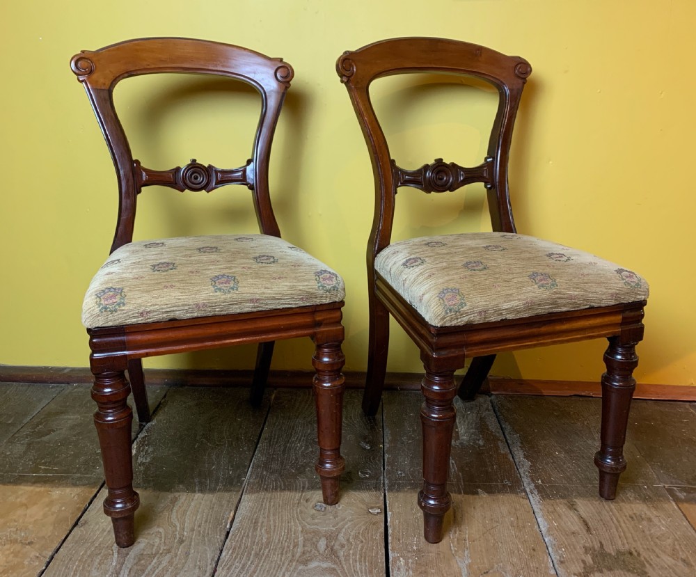 Set of six Victorian mahogany patent dining chairs by James Reilly of Manchester circa 1870 View IV