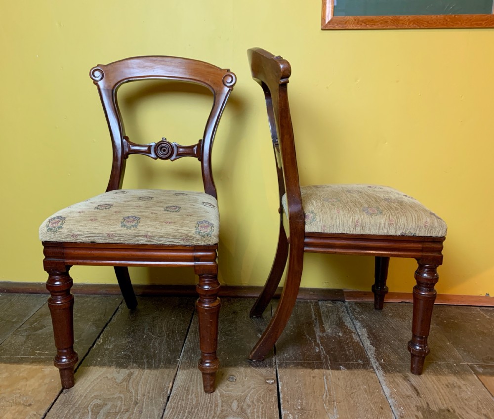 Set of six Victorian mahogany patent dining chairs by James Reilly of Manchester circa 1870 View V