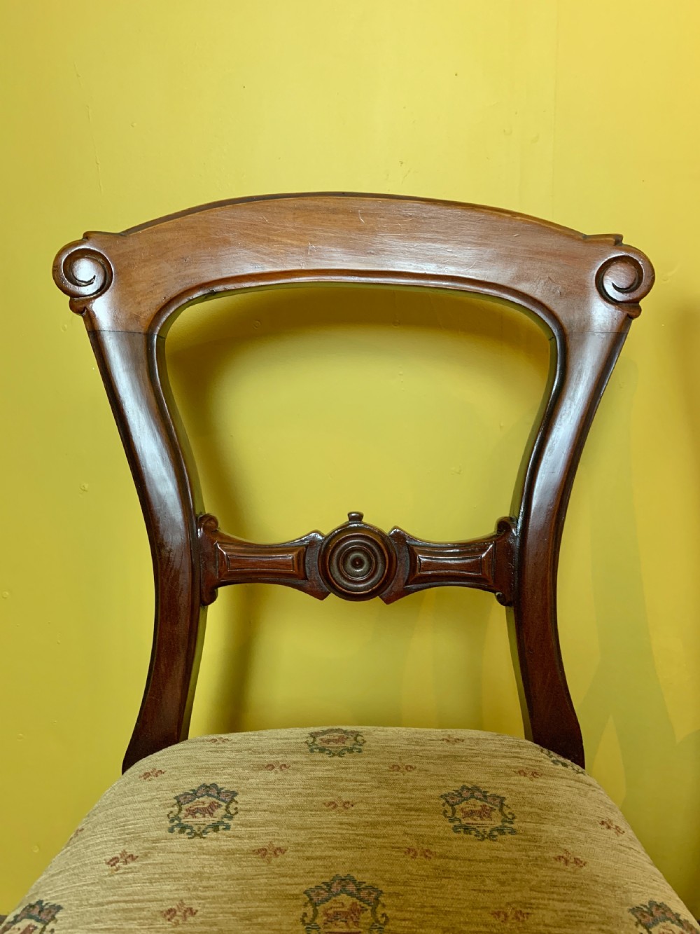 Set of six Victorian mahogany patent dining chairs by James Reilly of Manchester circa 1870 View VI