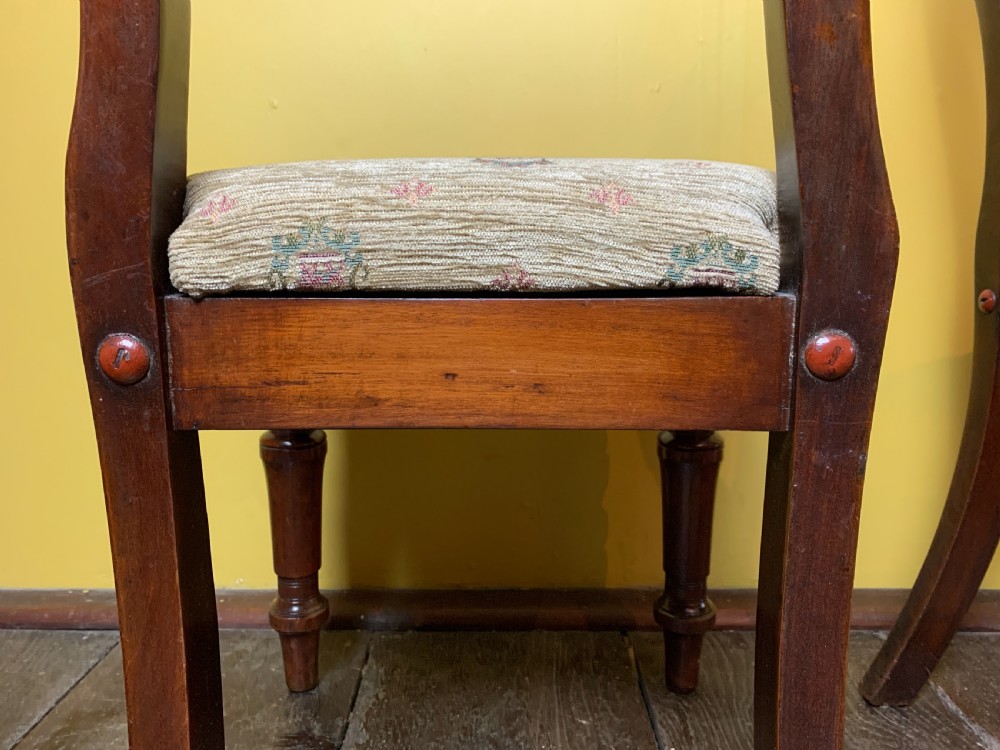 Set of six Victorian mahogany patent dining chairs by James Reilly of Manchester circa 1870 View VII