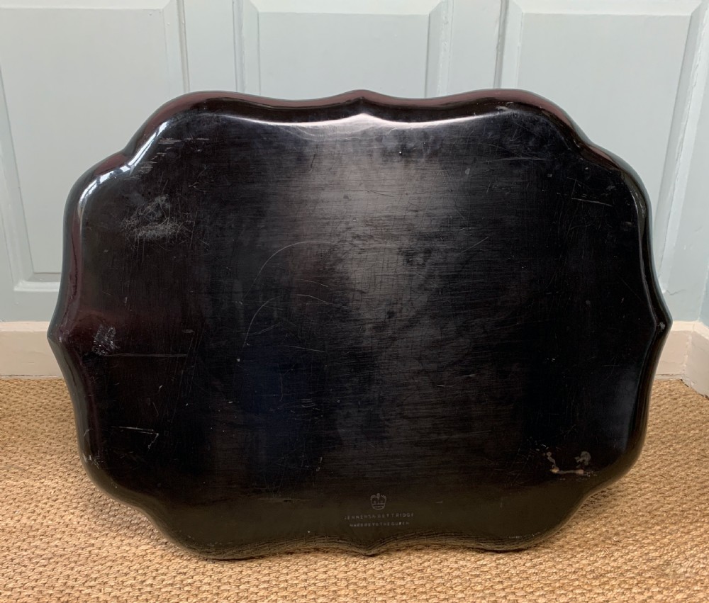 Victorian Jennens & Bettridge papier mache tray on later stand  View VII