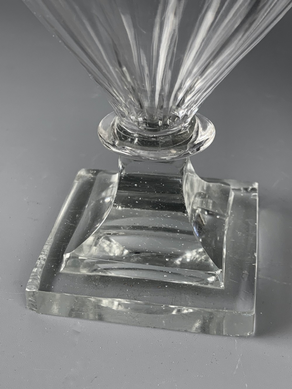 Regency panel cut rummer wine glass upon pedestal base View III