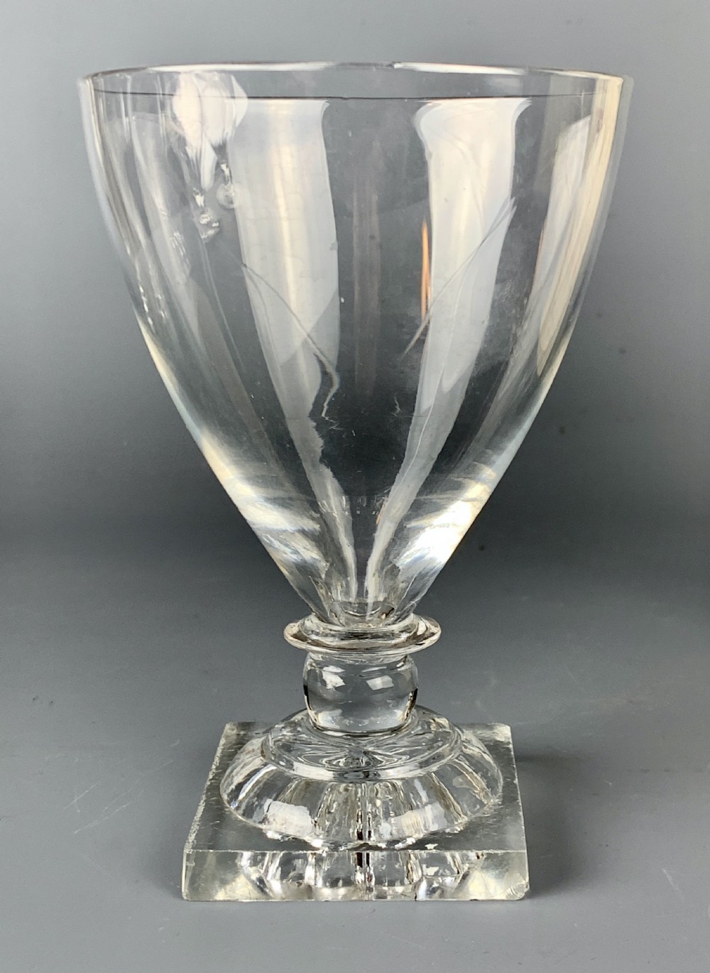 Regency glass rummer with lemon squeezer foot