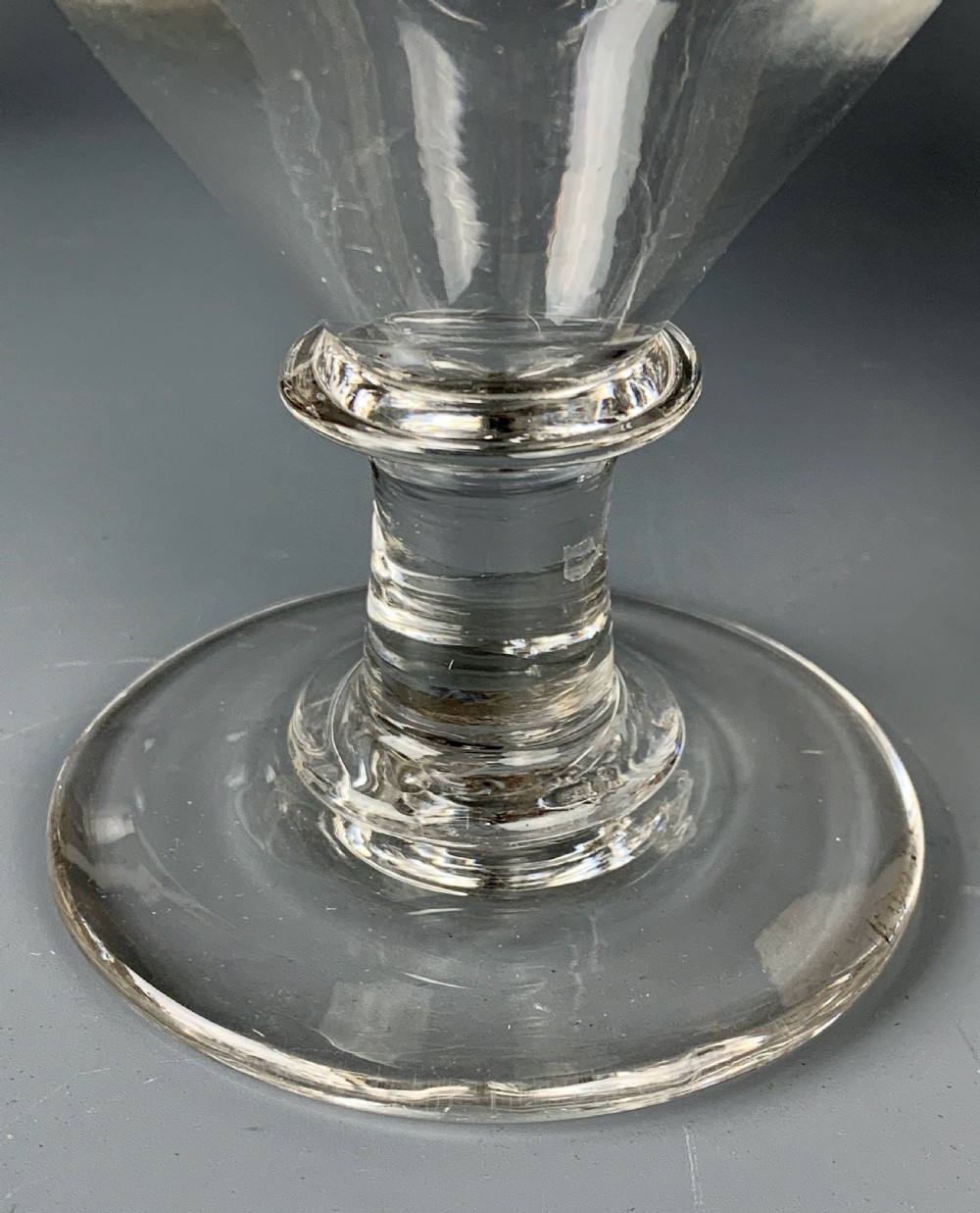 Heavy Georgian glass rummer View II