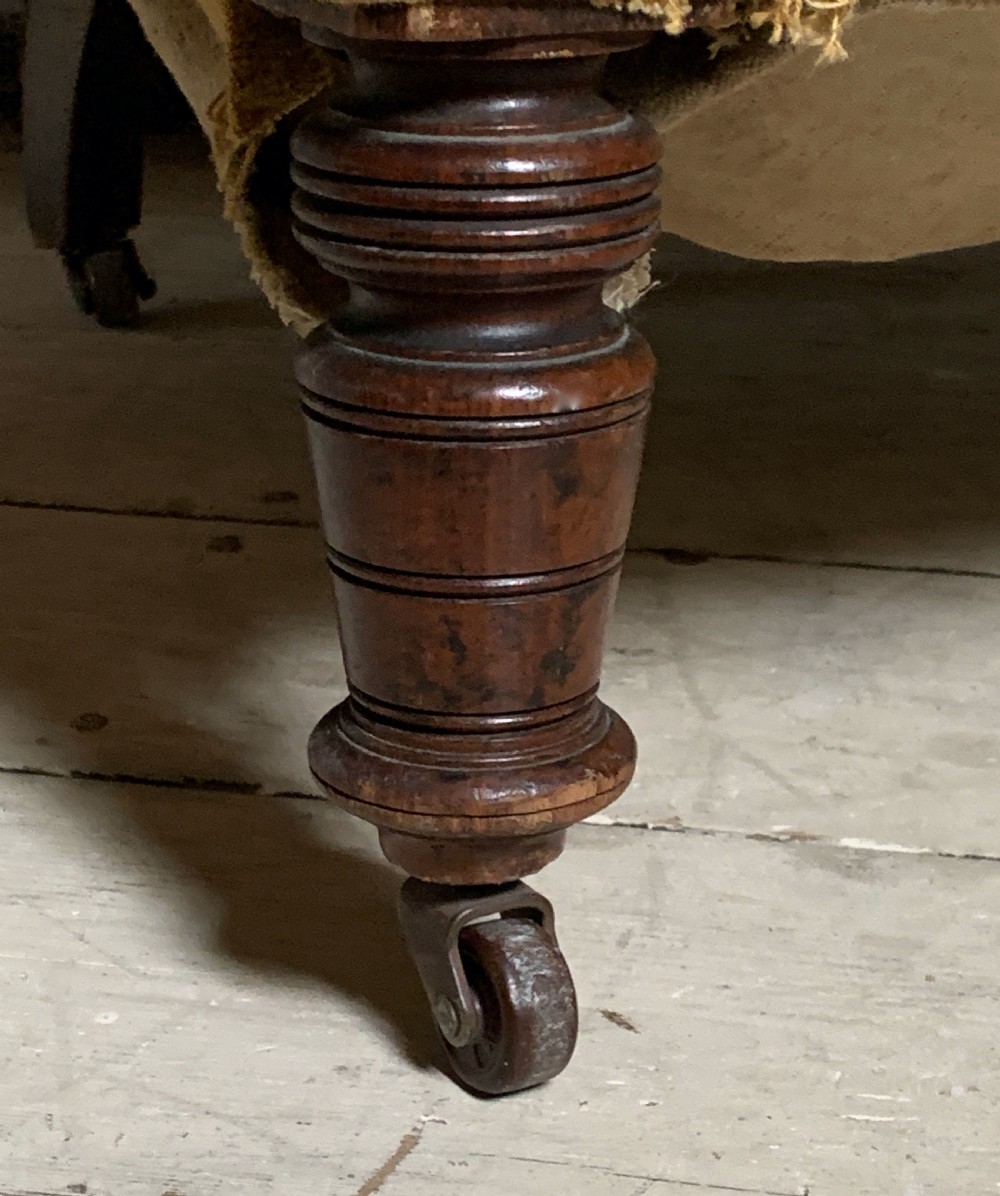 Victorian button back tub armchair to recover View V