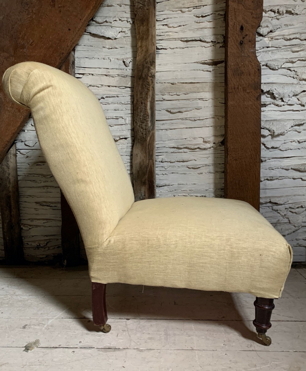 Victorian scroll back nursing chair View III