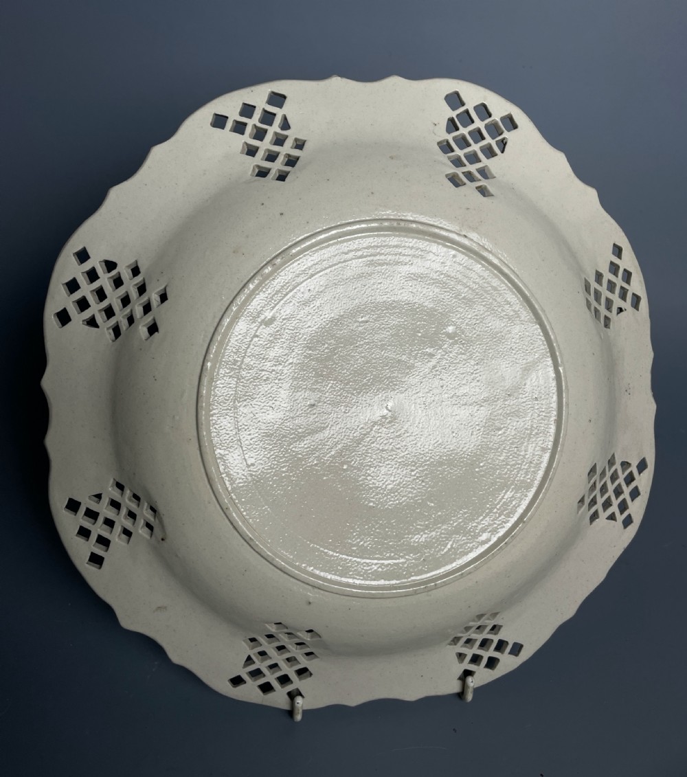 Pair of Staffordshire saltglaze stoneware plates circa 1760 View IV