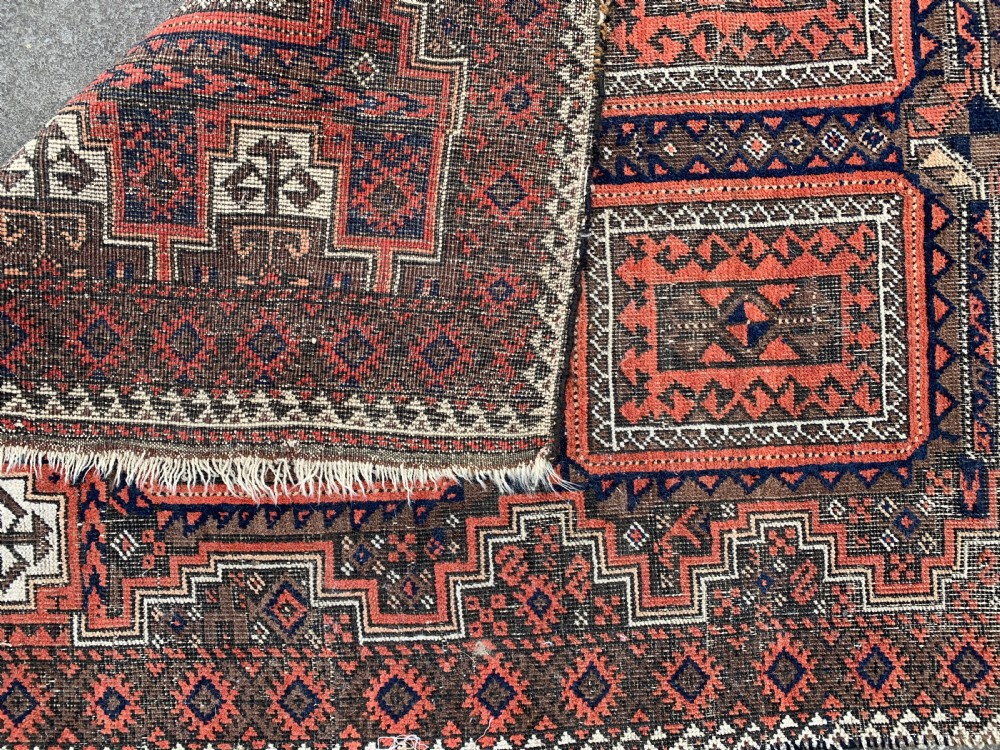Antique Caucasian Belouche medallion rug View IV