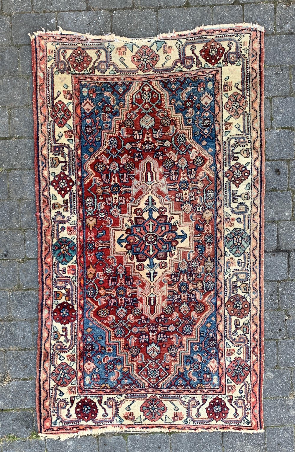 Antique North West Persian Hamadan wool rug 180cm x 102cm