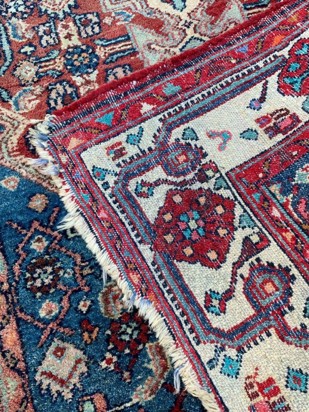 Antique North West Persian Hamadan wool rug 180cm x 102cm View IV