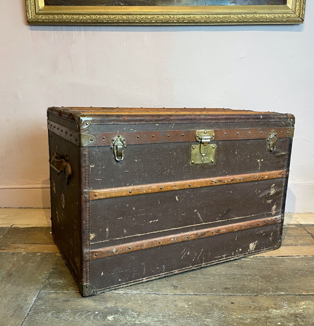 Malles Moynat, Paris steamer trunk circa 1910 View II