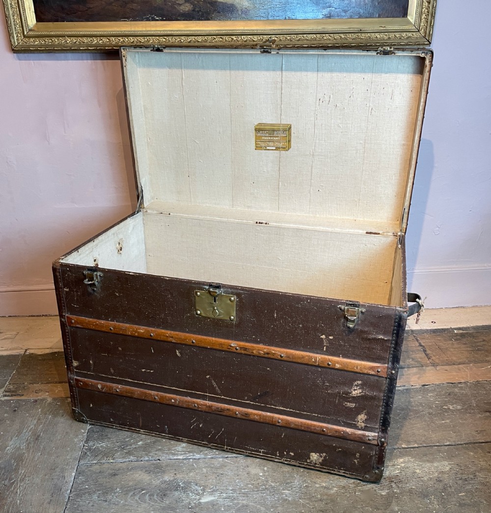 Malles Moynat, Paris steamer trunk circa 1910 View X