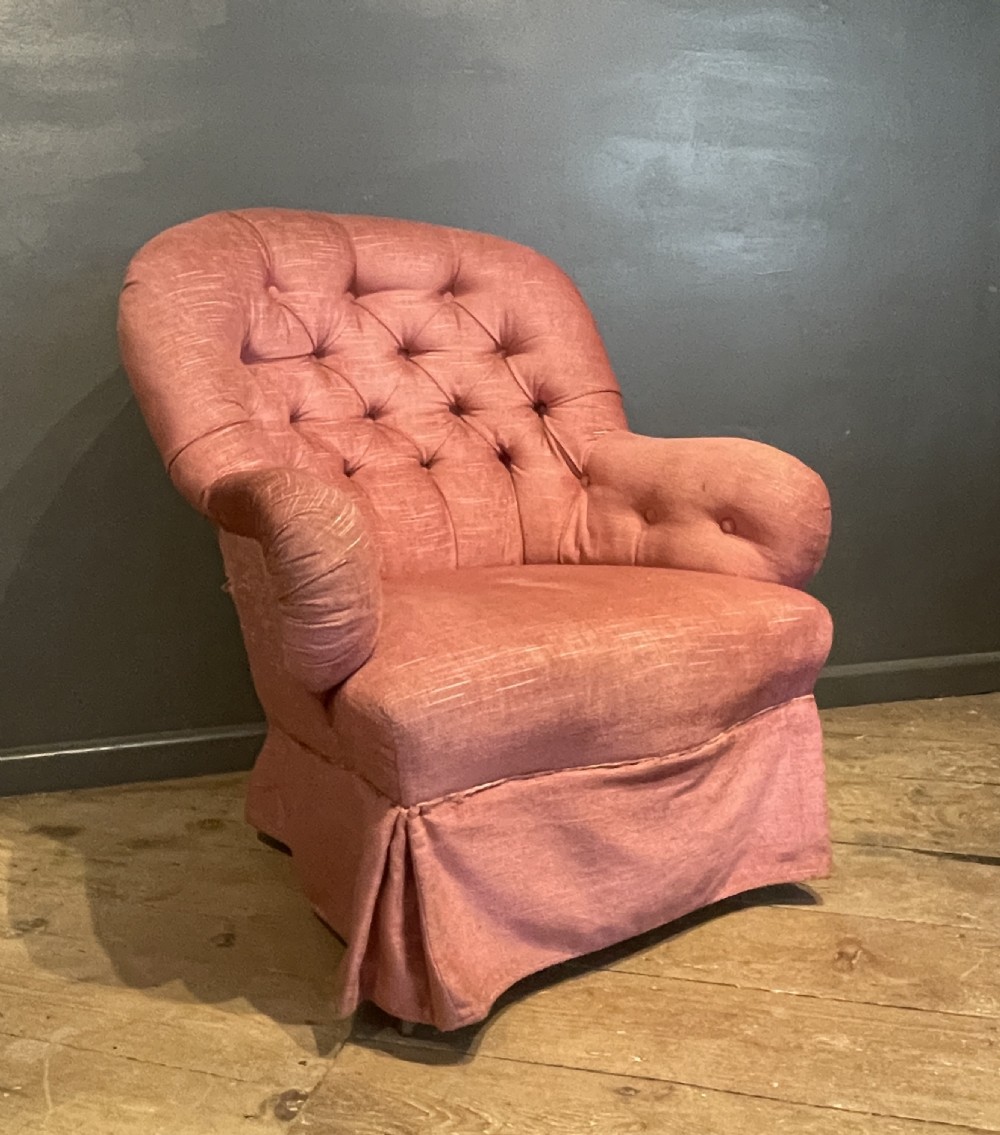 Victorian button back armchair circa 1880