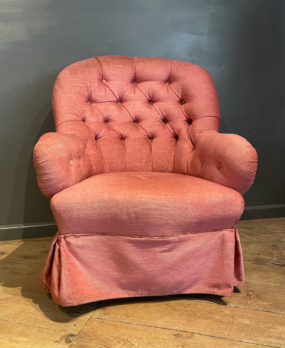 Victorian button back armchair circa 1880 View V
