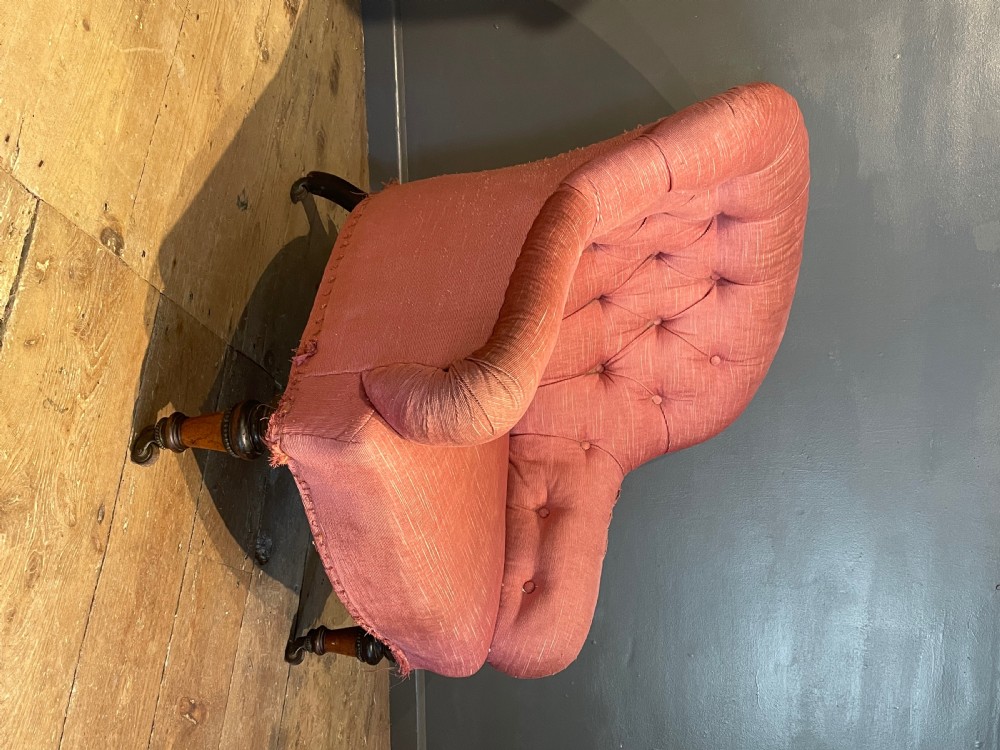 Victorian button back armchair circa 1880 View VI