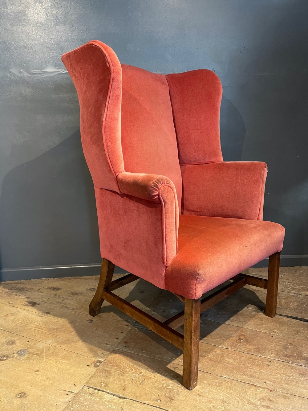 Edwardian wing back armchair