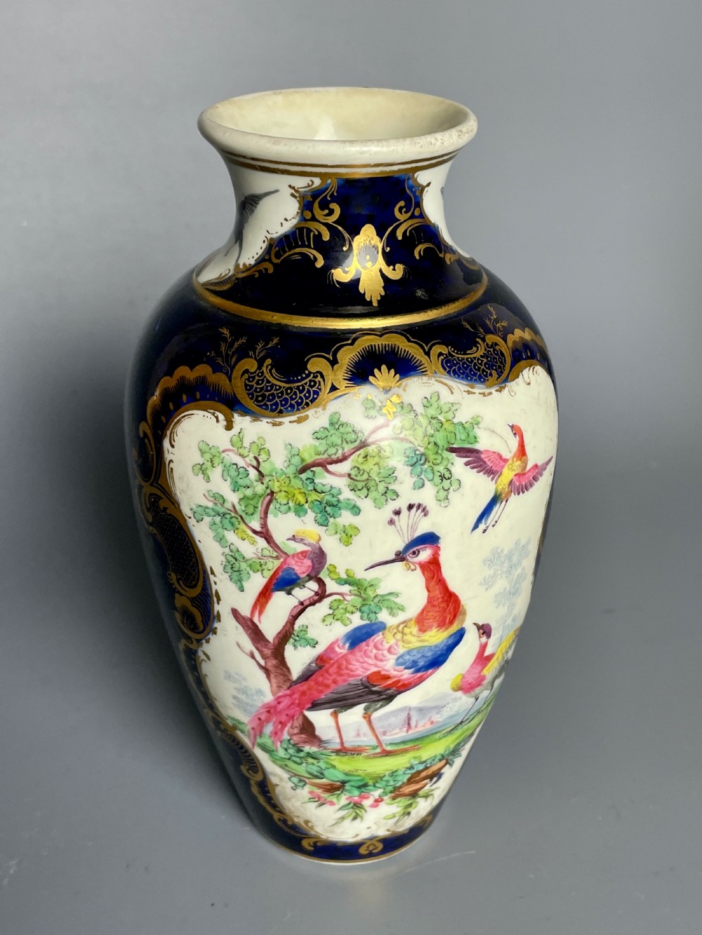 Samson, Paris 'Worcester' blue ground porcelain vase View II
