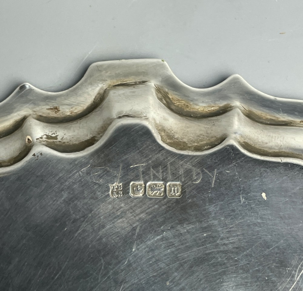 Silver Salver by Thos Bradbury & Sons, Sheffield 1914 View V