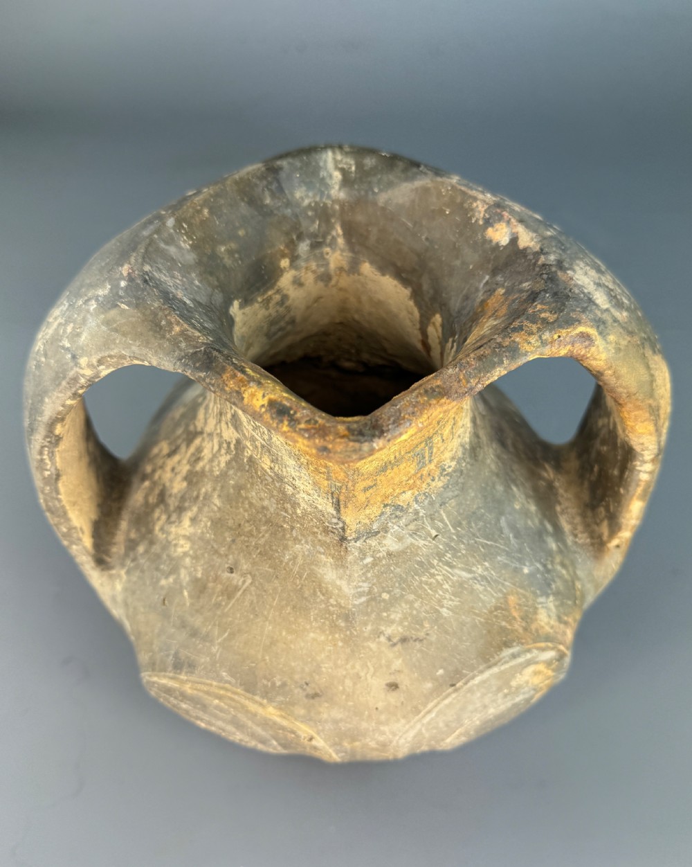 Chinese Western Han (202BC - 9AD) Black Pottery Two handled Amphora View III
