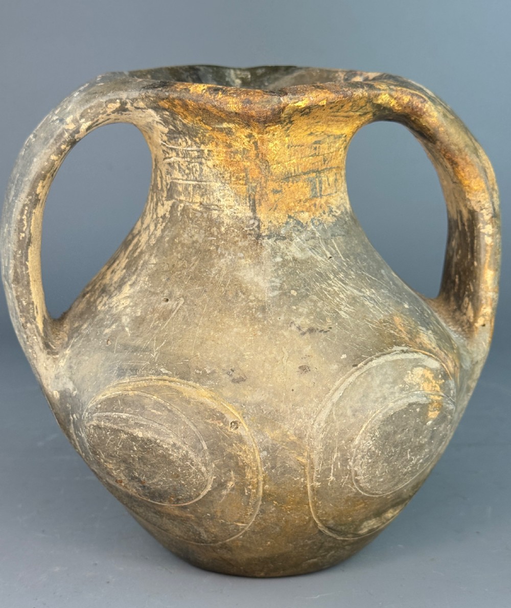 Chinese Western Han (202BC - 9AD) Black Pottery Two handled Amphora View IV