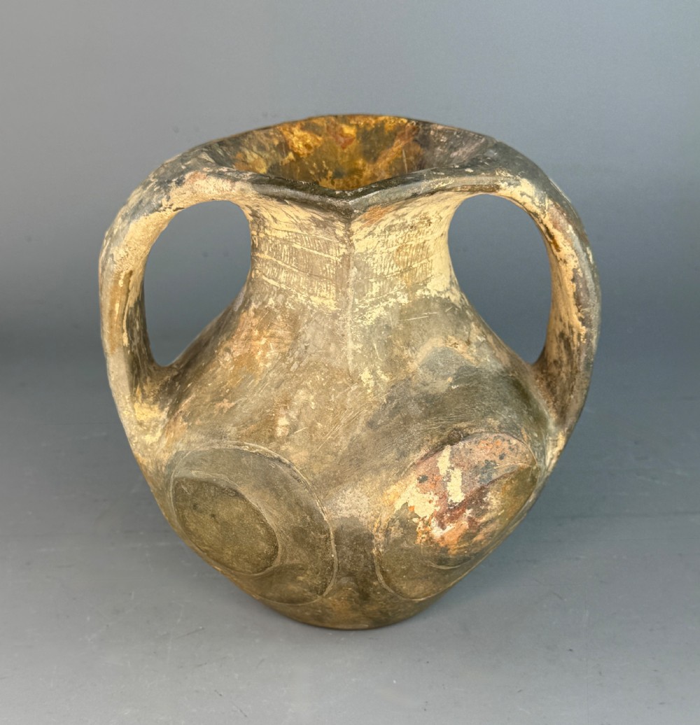 Chinese Western Han (202BC - 9AD) Black Pottery Two handled Amphora View VI