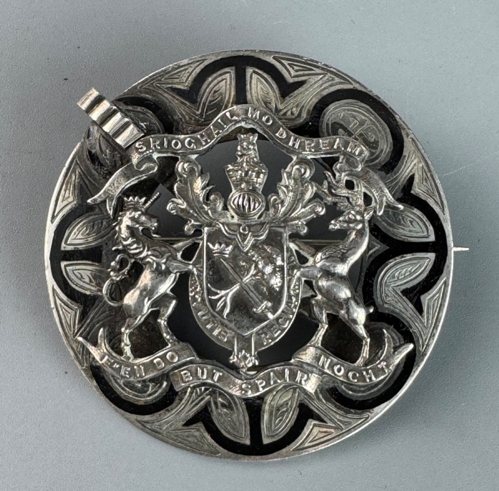 Rare Victorian Scottish Silver MacGregor Clan Silver Brooch View VI