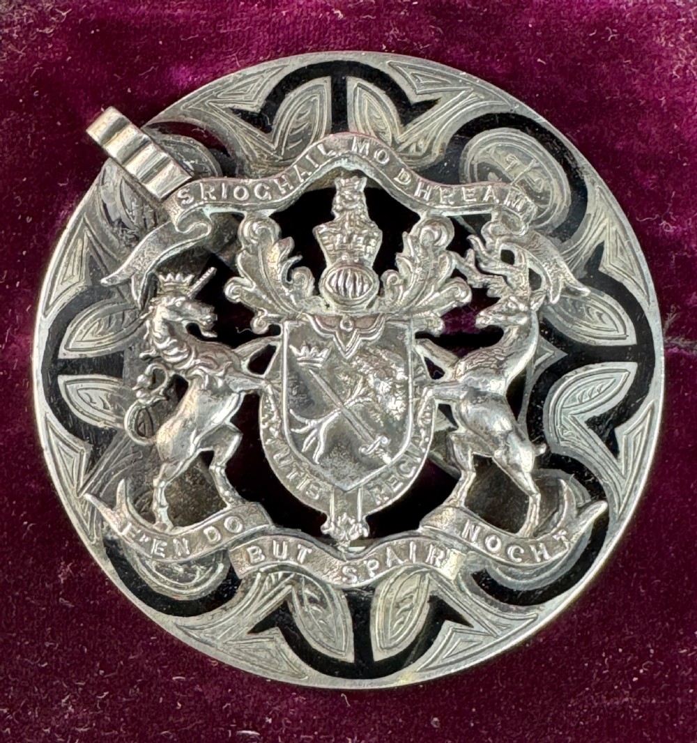 Rare Victorian Scottish Silver MacGregor Clan Silver Brooch View VII