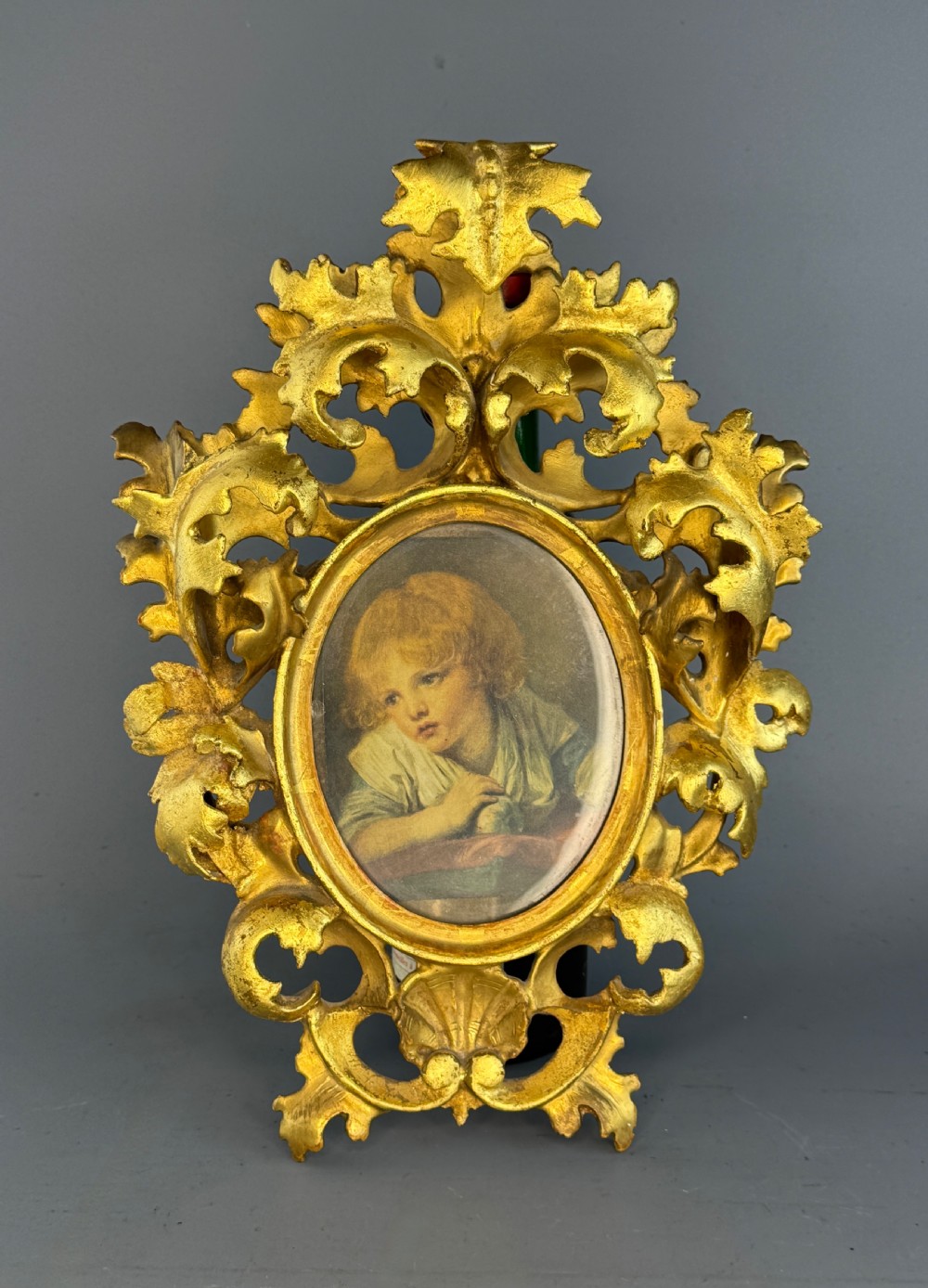 Antique Florentine Carved Giltwood Frame