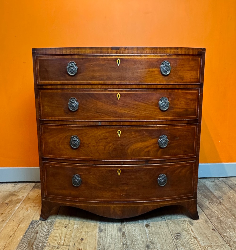 Regency Mahogany Bowfront Chest of Drawers View II