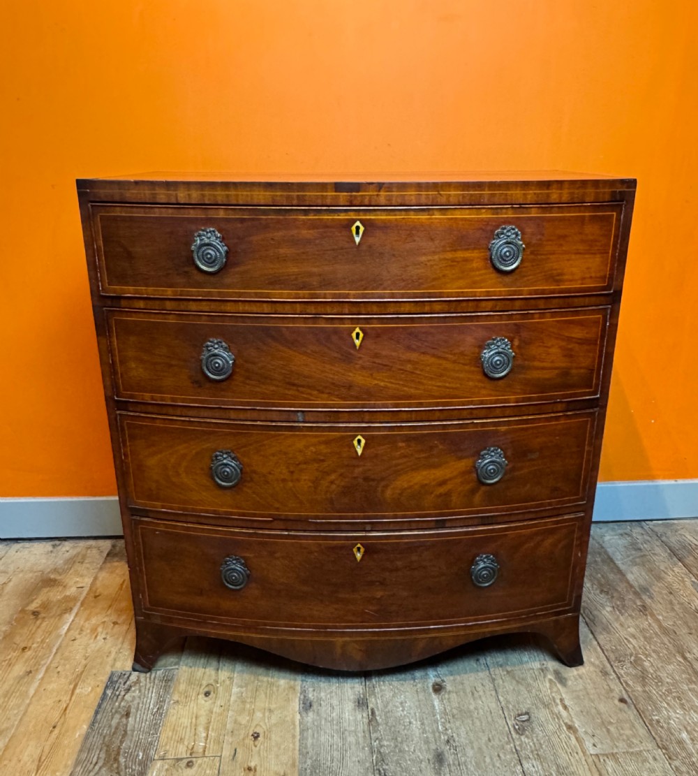 Regency Mahogany Bowfront Chest of Drawers View III