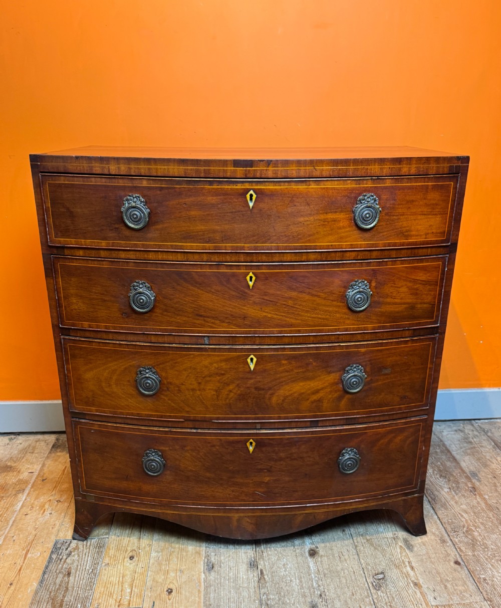 Regency Mahogany Bowfront Chest of Drawers View IV