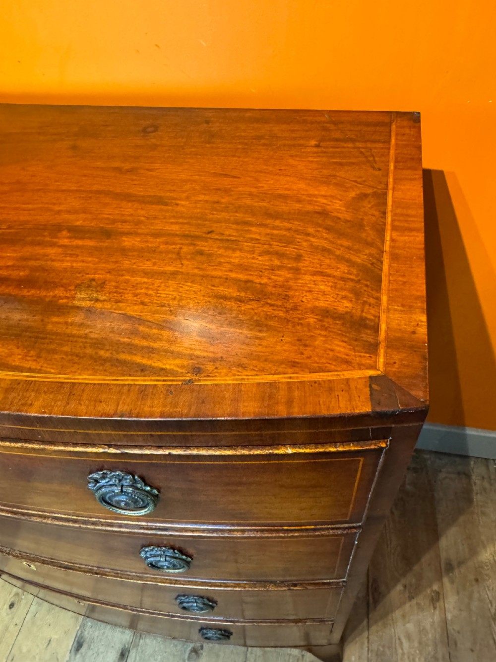 Regency Mahogany Bowfront Chest of Drawers View VI