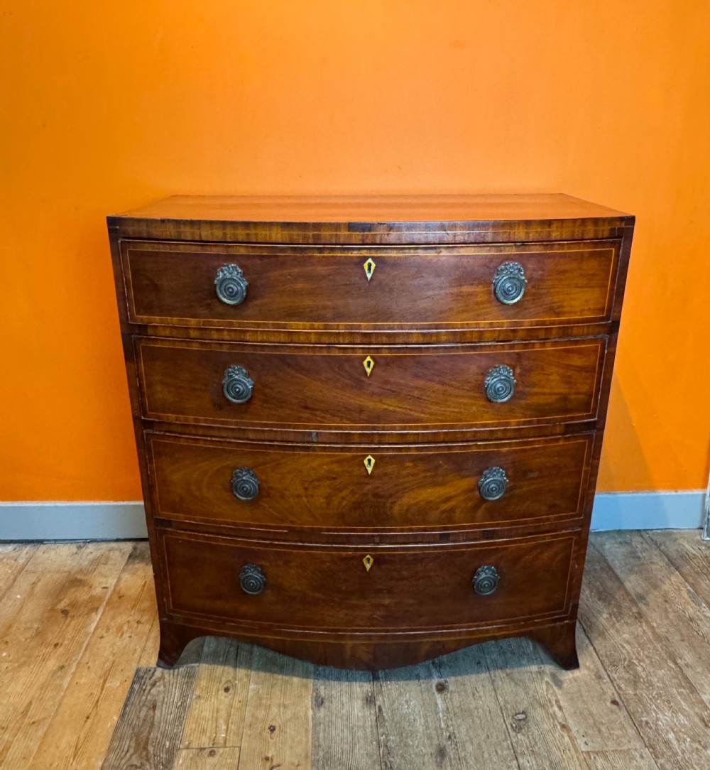 Regency Mahogany Bowfront Chest of Drawers View IX