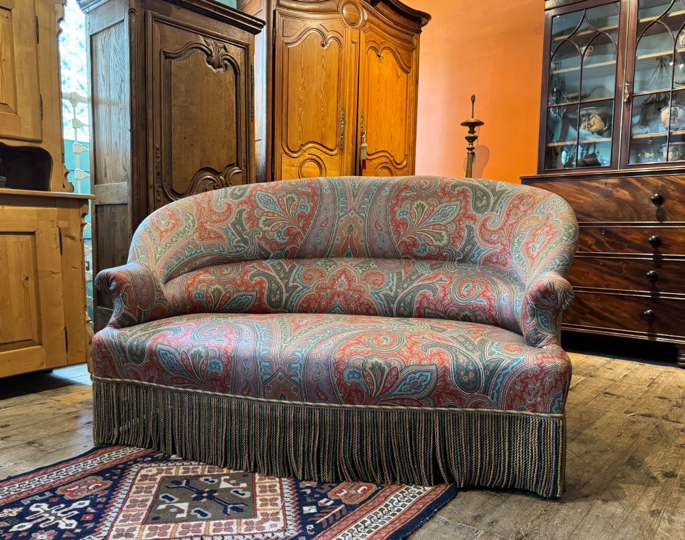 Antique French Napoleon III Two Seat Sofa